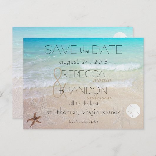 Weddenschap door het Zee Briefkaart van huwelijksk (Voorkant / Achterkant)