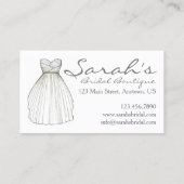 Weddenschap Dress Bride Gown Bridal Shop Boutique Visitekaartje (Achterkant)