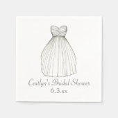 Weddenschap Dress Gown Bride Vrijgezellenfeest Nap Servet (Voorkant)