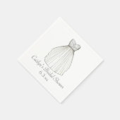 Weddenschap Dress Gown Bride Vrijgezellenfeest Nap Servet (Hoek)