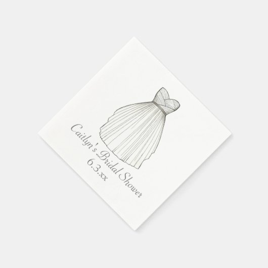 Weddenschap Dress Gown Bride Vrijgezellenfeest Nap Servet (Hoek)