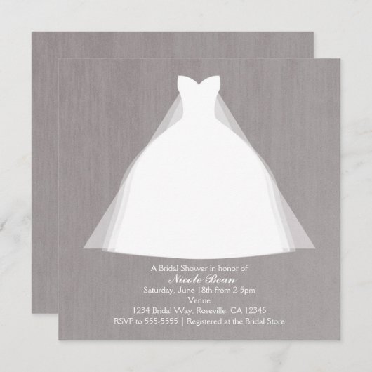 Weddenschap Dress Modern Glamor Vrijgezellenfeest Kaart (Voorkant / Achterkant)