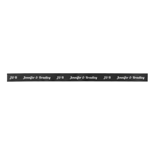 Weddenschap Eenvoudig monogram Elegant Name Persoo Lint (Voorkant)