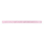 Weddenschap Eenvoudig Monogram roze wit, gepersona Lint (Voorkant)