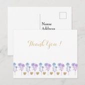 Weddenschap Eenvoudige en elegante anjers Briefkaart (Voorkant / Achterkant)