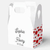 Weddenschap Elegant Black Script Typography Heart Bedankdoosjes (Geopend)