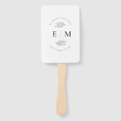 Weddenschap Elegant Chic Modern Simple Chic Monogr Handwaaier (Voorkant)