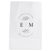 Weddenschap Elegant Chic Modern Simple Chic Monogr Medium Cadeauzakje (Achterkant)