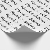 Weddenschap Elegant Creative Classical Black White Cadeaupapier (Hoek)