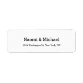 Weddenschap Elegant Creative Classical Black White Etiket (Voorkant)