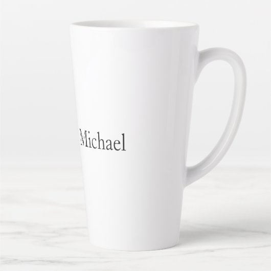 Weddenschap Elegant Minimalist Black White Names Latte Mok (Rechts)