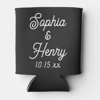 Weddenschap Elegant Script Black Modern Typografie Blikjeskoeler