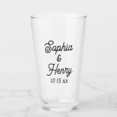 Weddenschap Elegant Script Black Modern Typografie Glas (Voorkant)