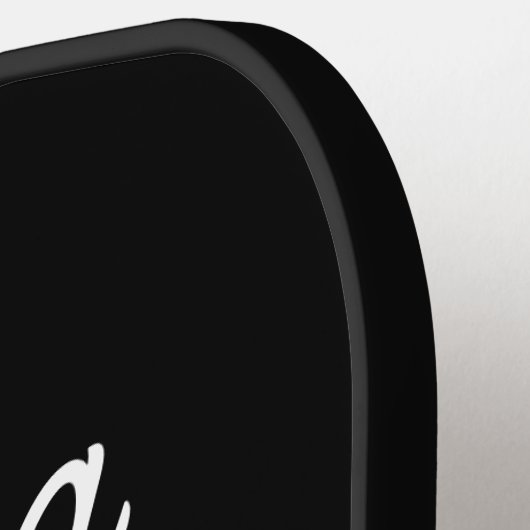 Weddenschap Elegant Script Black Modern Typografie Pickleball Paddle (Links Detail)