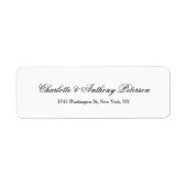 Weddenschap Elegant Script Creative Black White Fa Etiket (Voorkant)