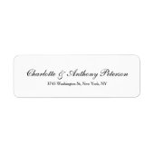 Weddenschap Elegant Script Creative Black White Fa Etiket (Voorkant)