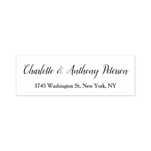 Weddenschap Elegant Script Creative Black White Fa Zelfinktende Stempel (Design)