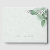 Weddenschap | Elegant Waterverf Eucalyptus Gastenboek (Achterkant)