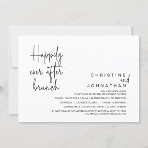 Weddenschap Elopement, gelukkig altijd na Brunch Kaart