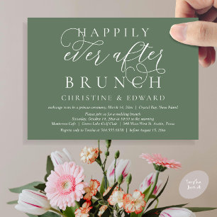 Weddenschap Elopement, gelukkig altijd na Brunch Kaart