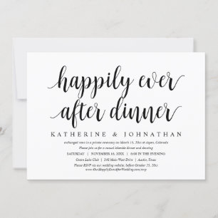 Weddenschap Elopement, gelukkig altijd na het eten Kaart