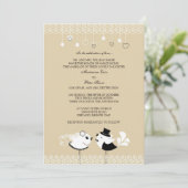 Weddenschap en uitnodiging tot het uitzenden van e (Staand voorkant)