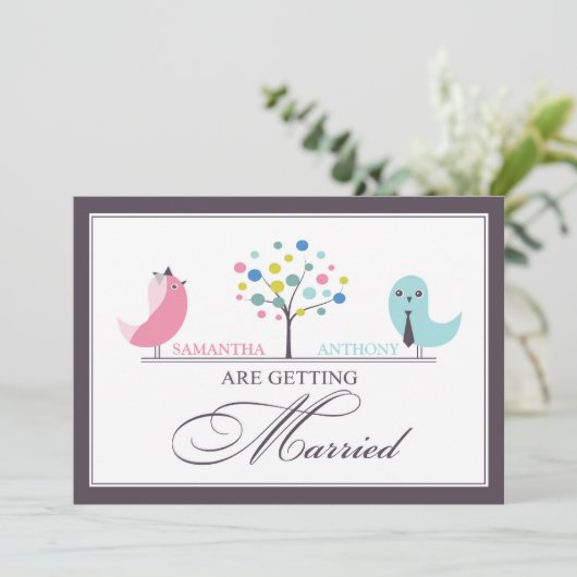 Weddenschap en uitnodiging tot het uitzenden van e (Staand voorkant)