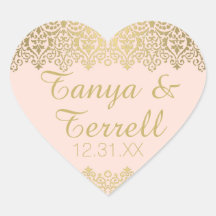 Weddenschap Envelope Seals  Golden Lace Elegant