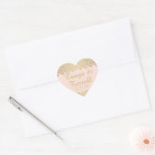 Weddenschap Envelope Seals  Golden Lace Elegant Hart Sticker (Envelop)