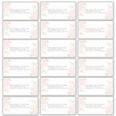 Weddenschap Etiket Blush Pink Rose Floral Sticker (Voorkant)