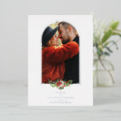 Weddenschap Fancy Zilverartsfoto Folie Uitnodiging (Staand Voorkant)