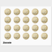 Weddenschap Favor Bedankt Mason Jar & String Light Ronde Sticker (Vel)