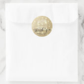 Weddenschap Favor Bedankt Mason Jar & String Light Ronde Sticker (Tas)