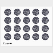 Weddenschap Favor Bedankt Mason Jars & String Ligh Ronde Sticker (Vel)