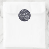 Weddenschap Favor Bedankt Mason Jars & String Ligh Ronde Sticker (Tas)