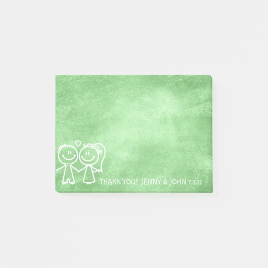 Weddenschap Favor Hartelijk dank Chalkboard Lemon  Post-it® Notes (Voorkant)