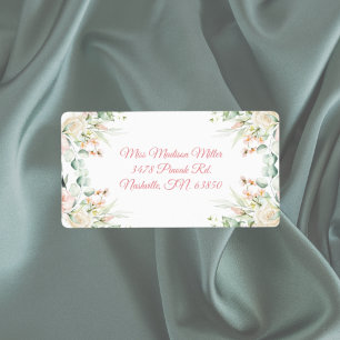 Weddenschap Floral Elegant Roze Afbeelding Datum N Etiket