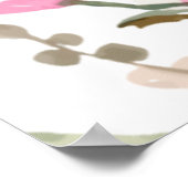 Weddenschap Floral met een achteroverliggend geheu Poster (Hoek)