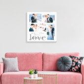 Weddenschap FOREVER LOVE Foto Collage Aangepaste k Canvas Afdruk (Insitu (Woonkamer))