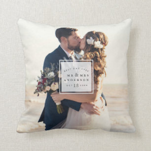 Weddenschap Foto Best Day Ever Pas getrouwd Jubile Kussen