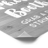 Weddenschap Foto Booth Sign Wood Pattern Wreater Poster (Hoek)