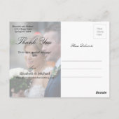 Weddenschap Foto Dank je ananas Elegant Modern Briefkaart (Achterkant)