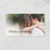 Weddenschap Foto Overlay Modern Website Visitekaartje (Achterkant)