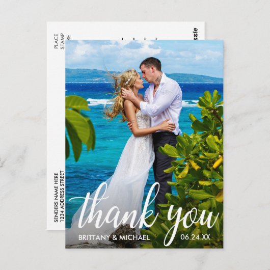 Weddenschap Foto van Bride Groom Briefkaart (Voorkant / Achterkant)