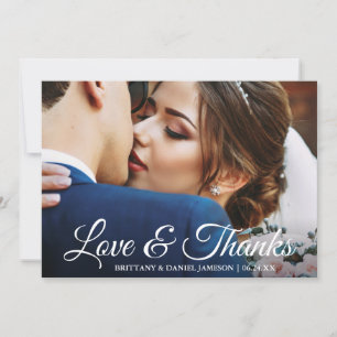Weddenschap Foto's en Bedankt Bride & Groom Card
