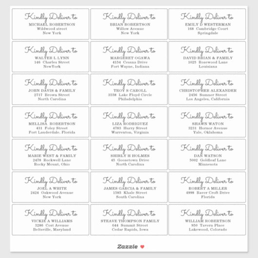 Weddenschap Gastadres Etiket sticker (Vel)