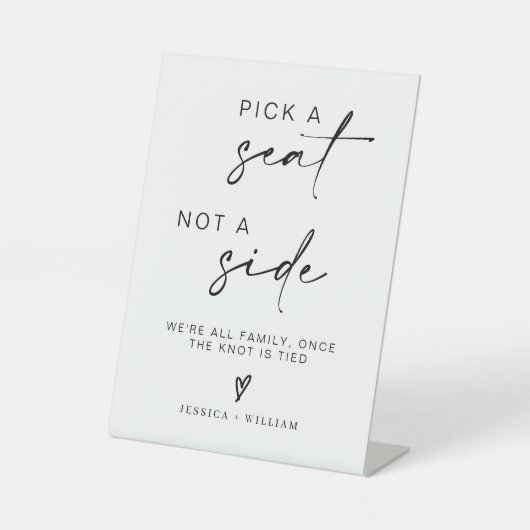 Weddenschap Geen toegewezen zetels, overal zitten Reclamebord Met Voetstuk (Voorkant)