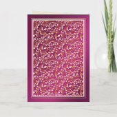 Weddenschap Gefeliciteerd Damask met roze kaart (Achterkant)