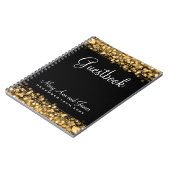 Weddenschap Gestbook Party Sparkles Gold Notitieboek (Linkerzijde)
