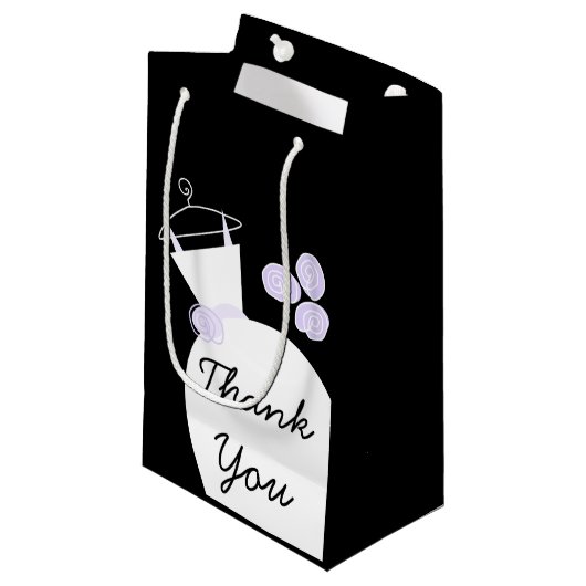 Weddenschap Gewonnen Paars Bedankt voor je cadeaut Klein Cadeauzakje (Voorkant Gekanteld)